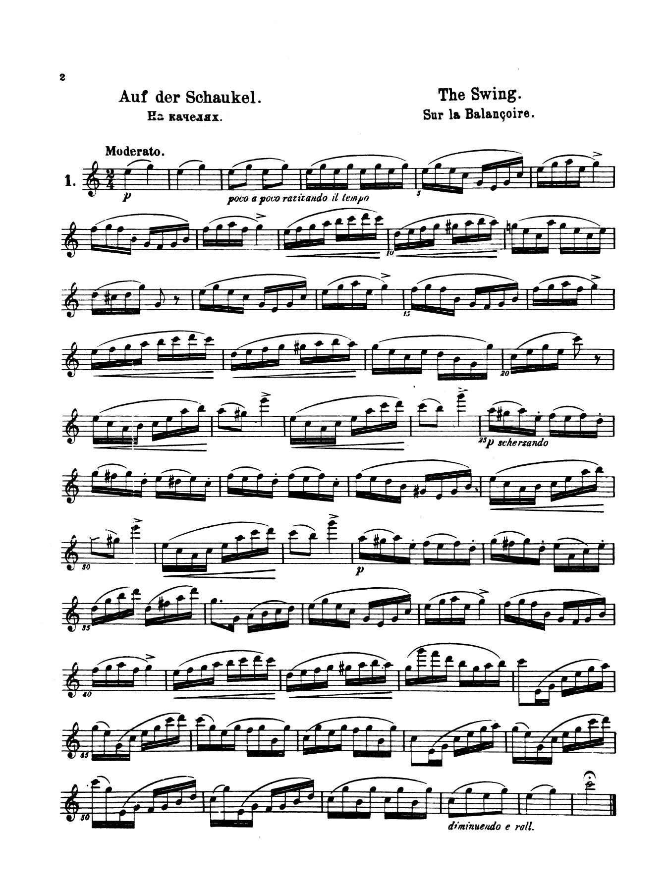 Kalmus - Ernesto Kohler 25 Etudes Romantiques Op. 66 Flute Book
