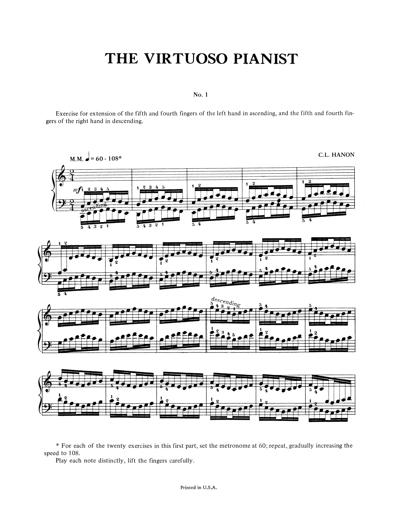 Hanon - The Virtuoso Pianist Complete Book