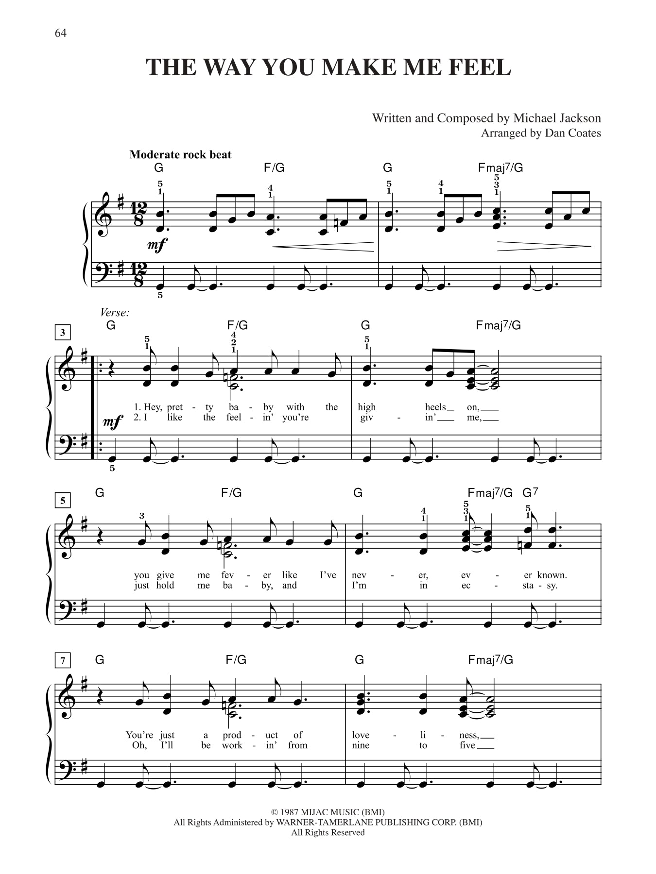Michael Jackson - Number Ones Easy Piano Book (18 Songs)