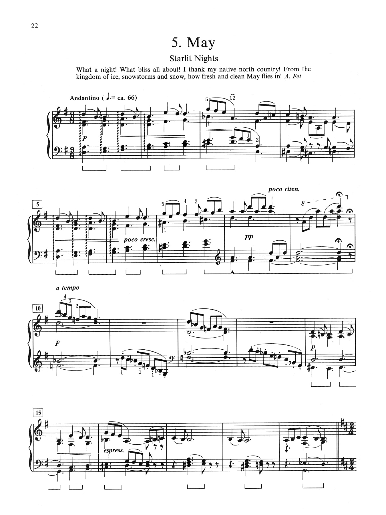 Tchaikovsky - The Seasons Op 37B For Piano Book
