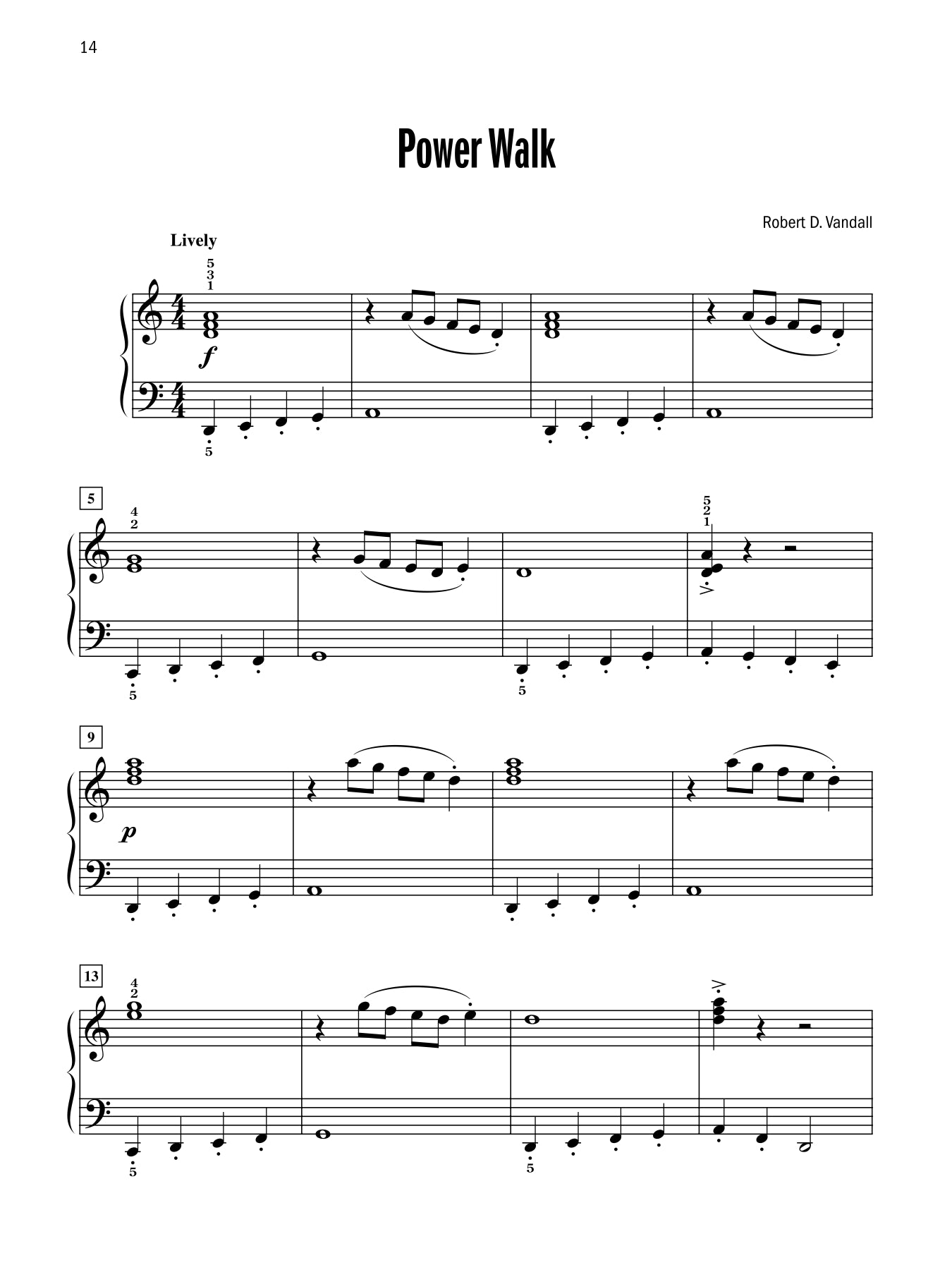 Vandall - Celebrated Virtuosic Piano Solos - Book 1