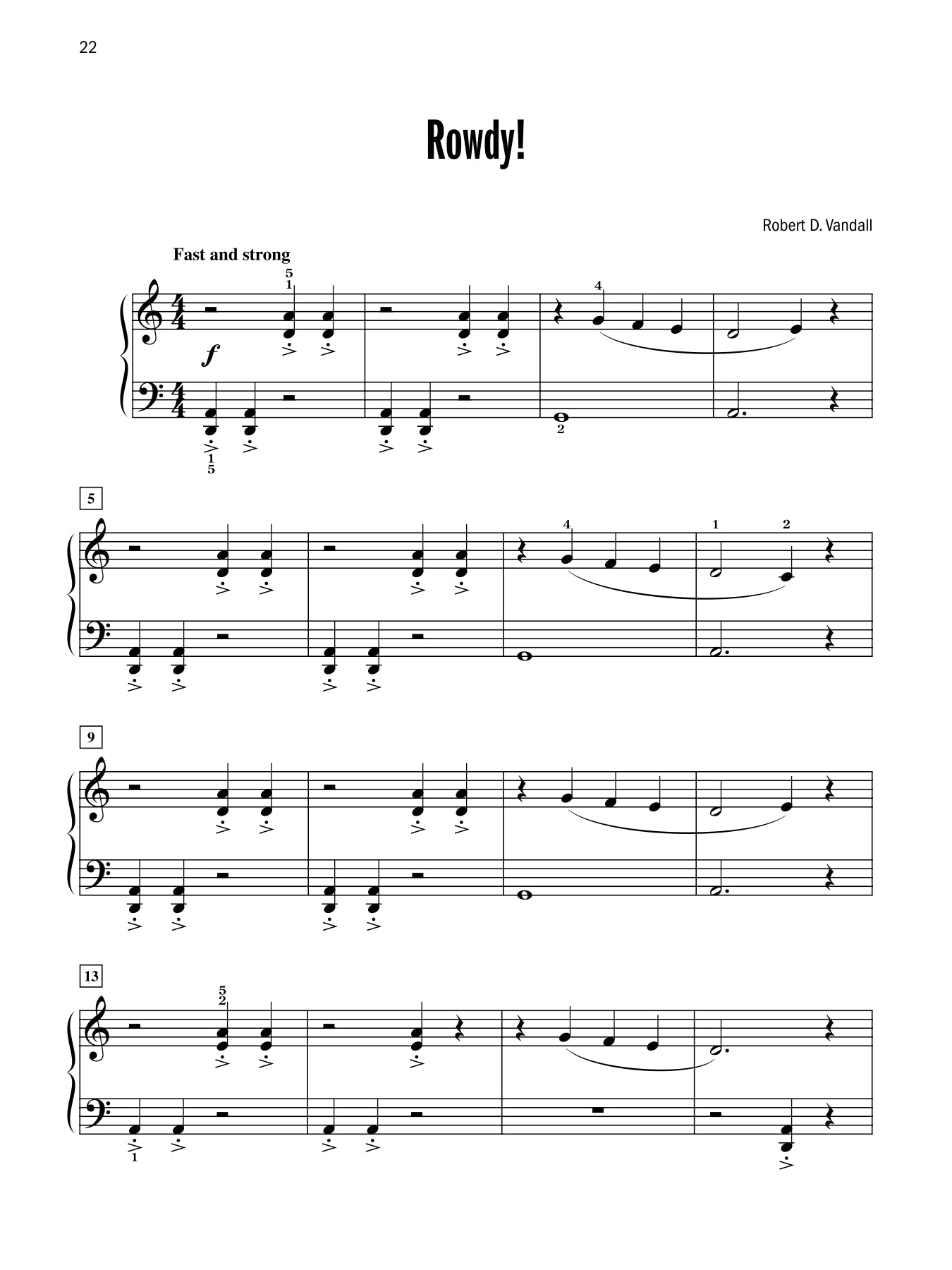 Vandall - Celebrated Virtuosic Piano Solos - Book 1
