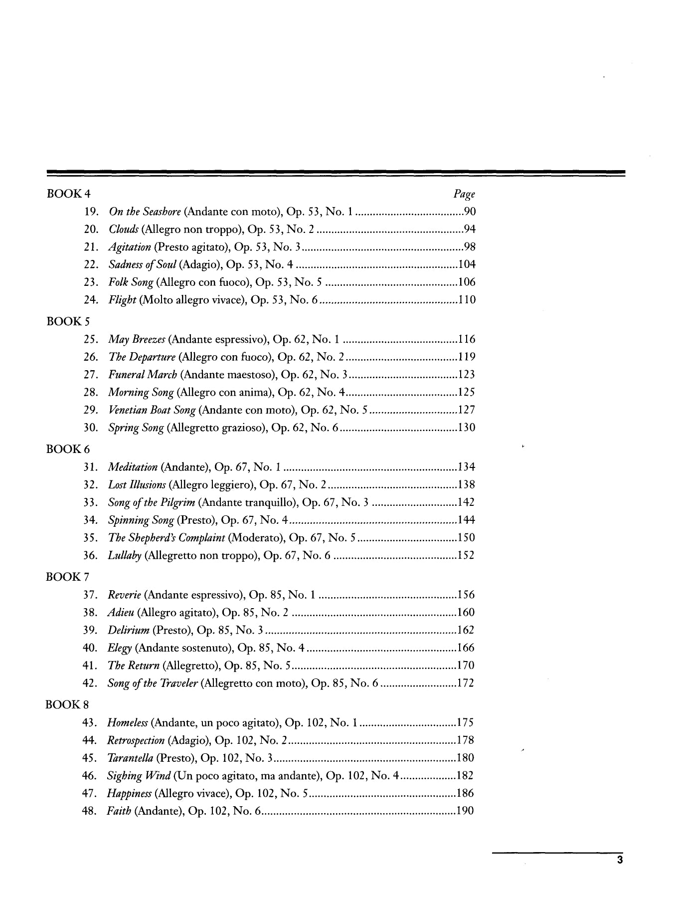 Mendelssohn - Songs Without Words For Piano Book