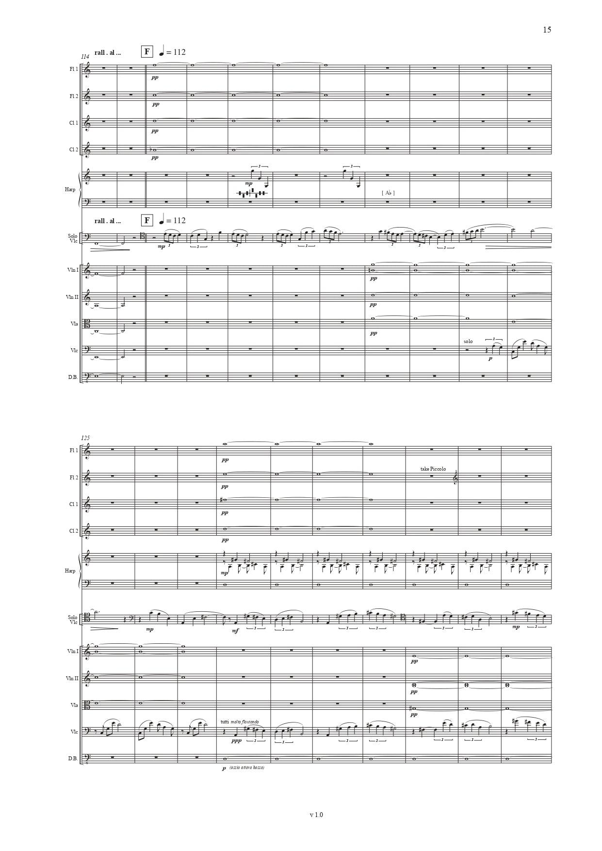 Carl Vine Concerto for Cello - Full Score