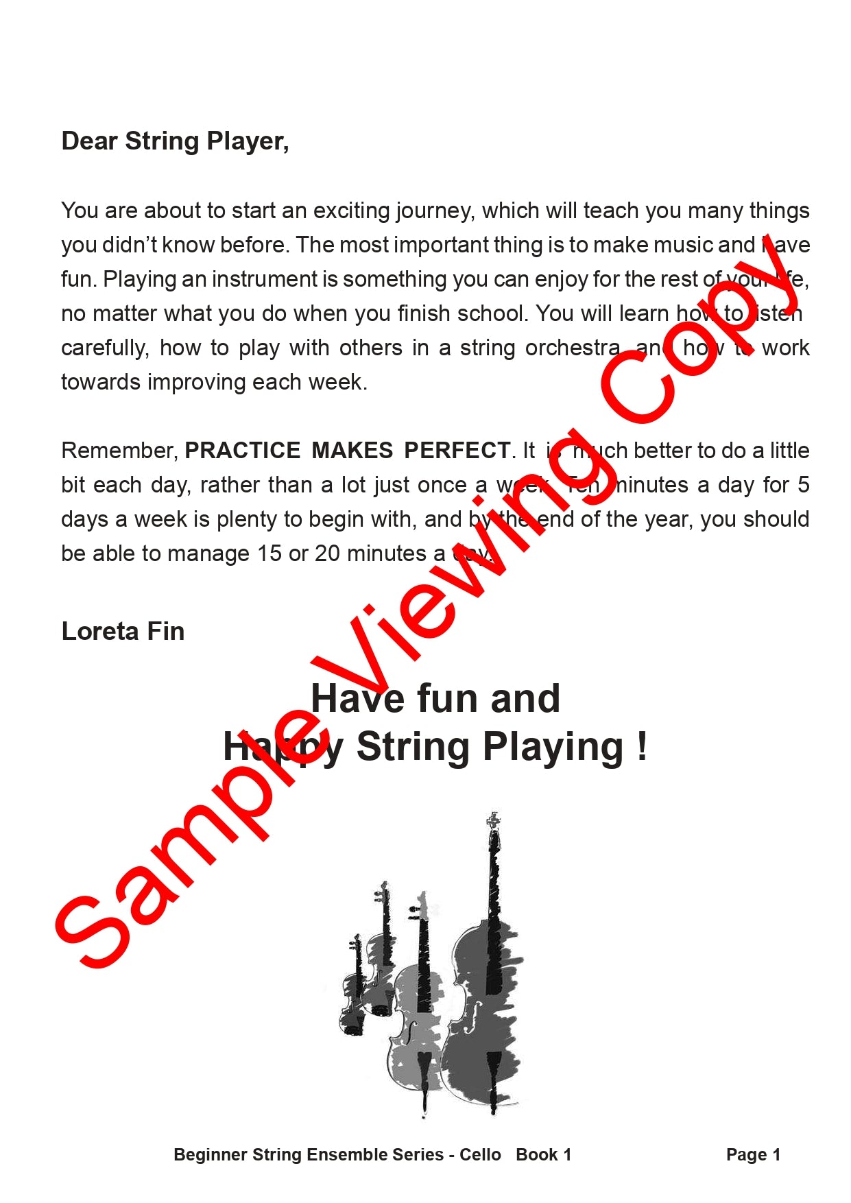 Beginner String Ensembles Series - Cello Book 1