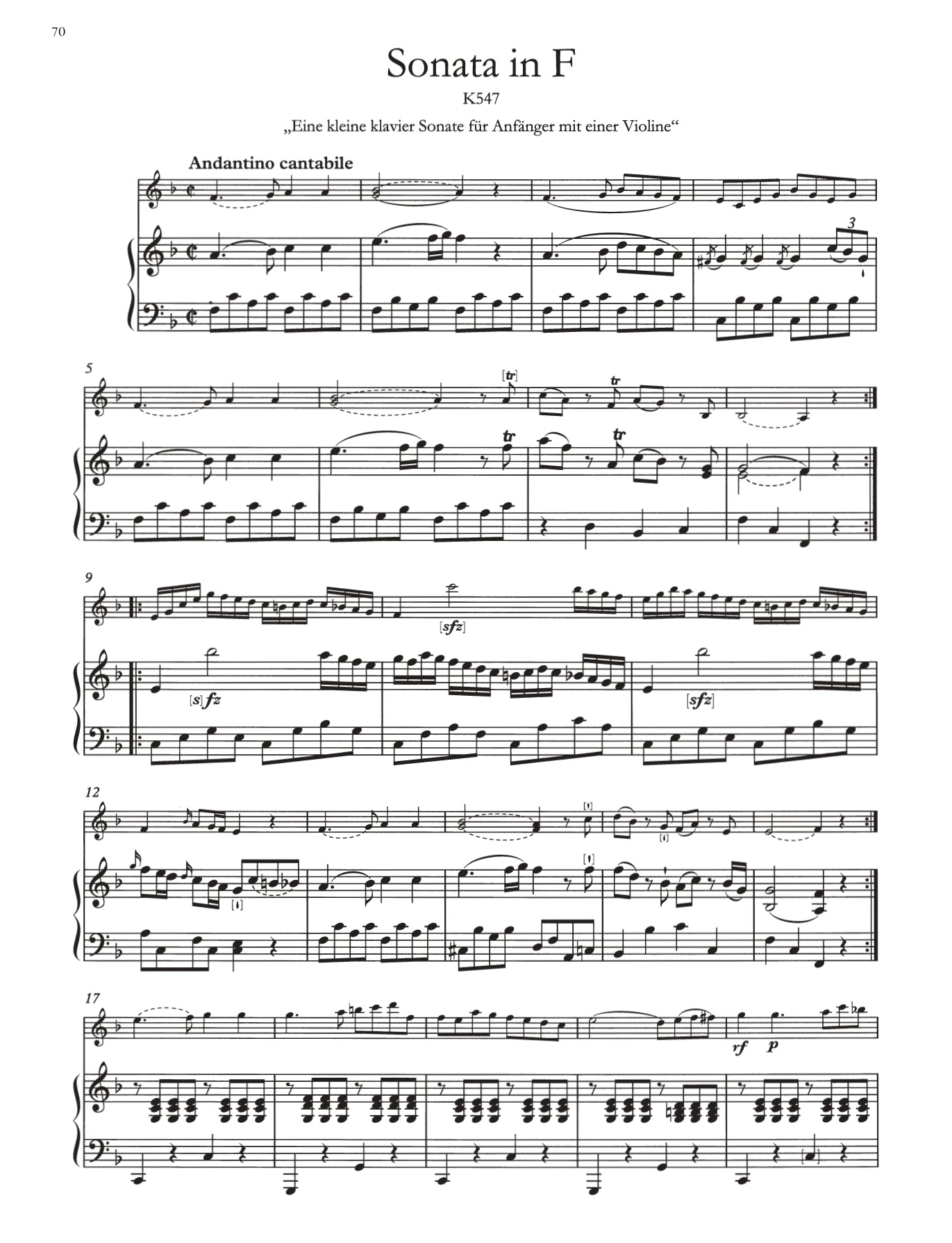 Mozart - Sonatas Volume 3 Violin with Piano Book (Urtext Edition)