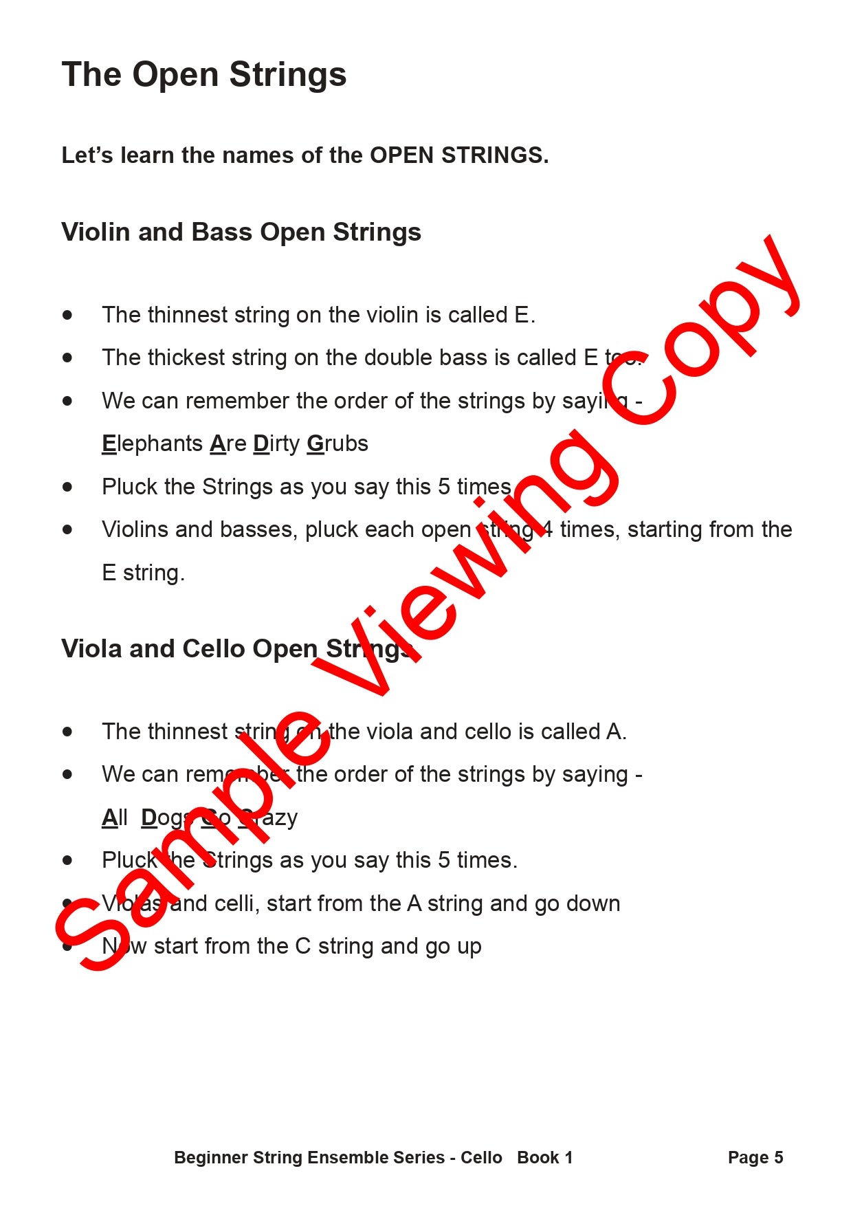 Beginner String Ensembles Series - Cello Book 1