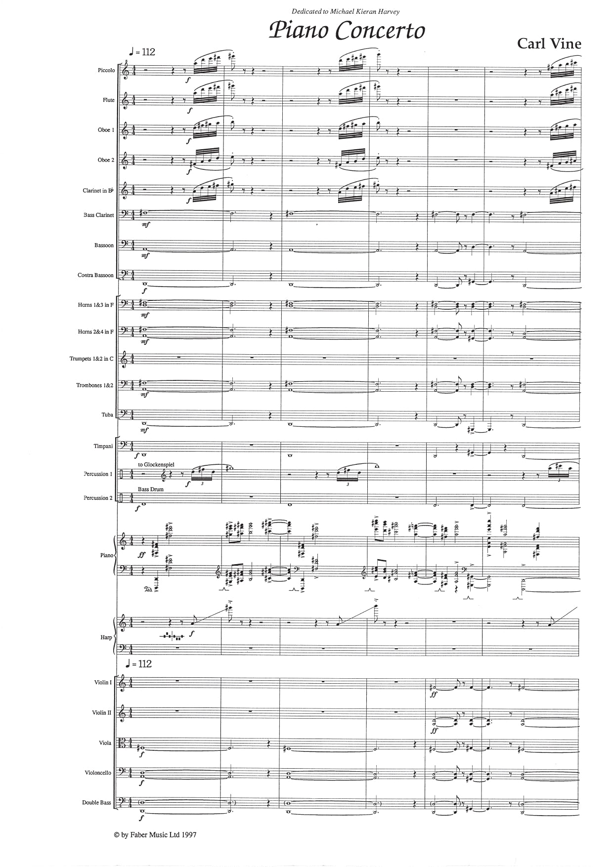 Carl Vine - Piano Concerto No 1 - Full Score