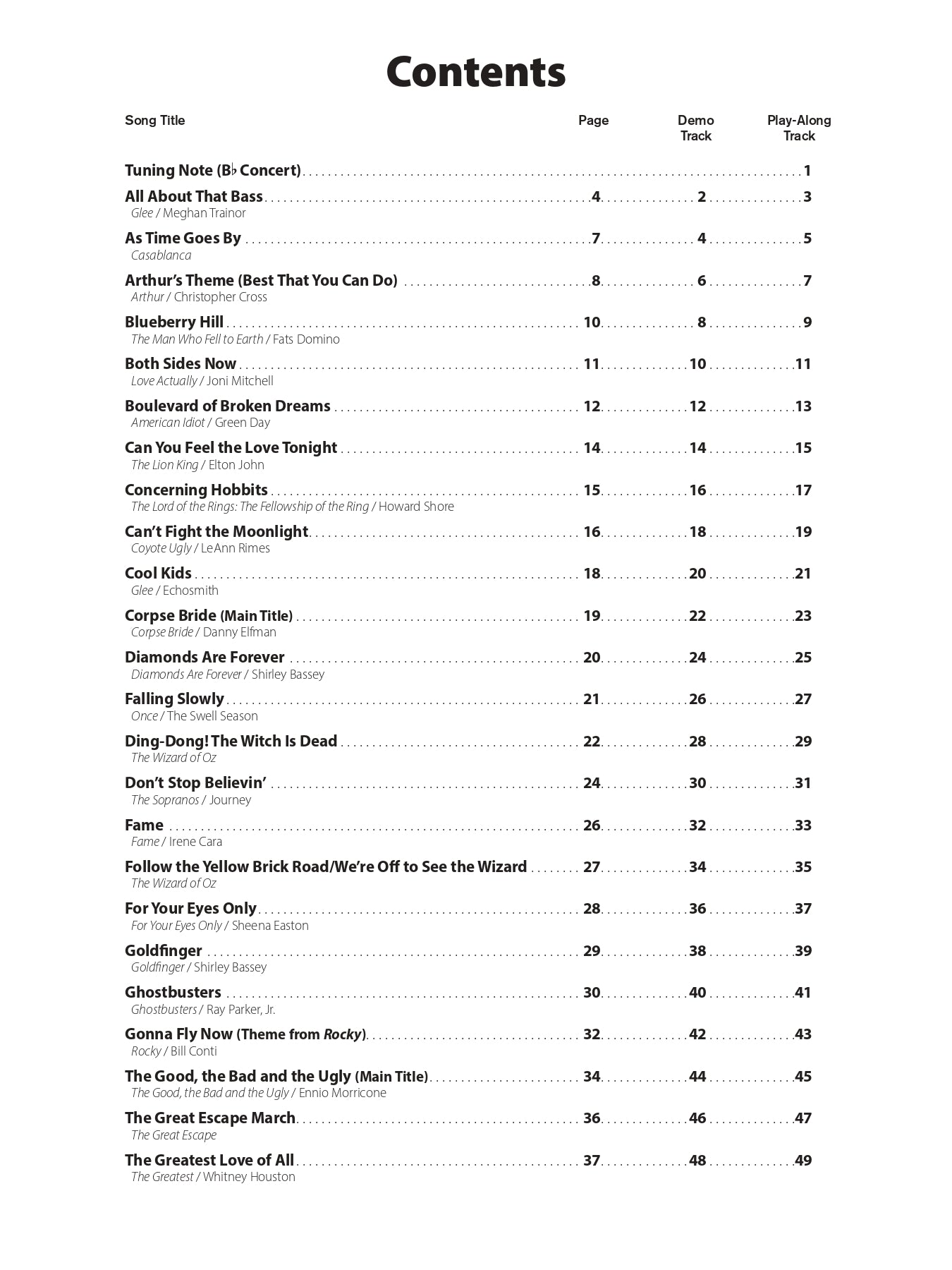 Top Hits From TV, Movies & Musicals Clarinet Book/Ola