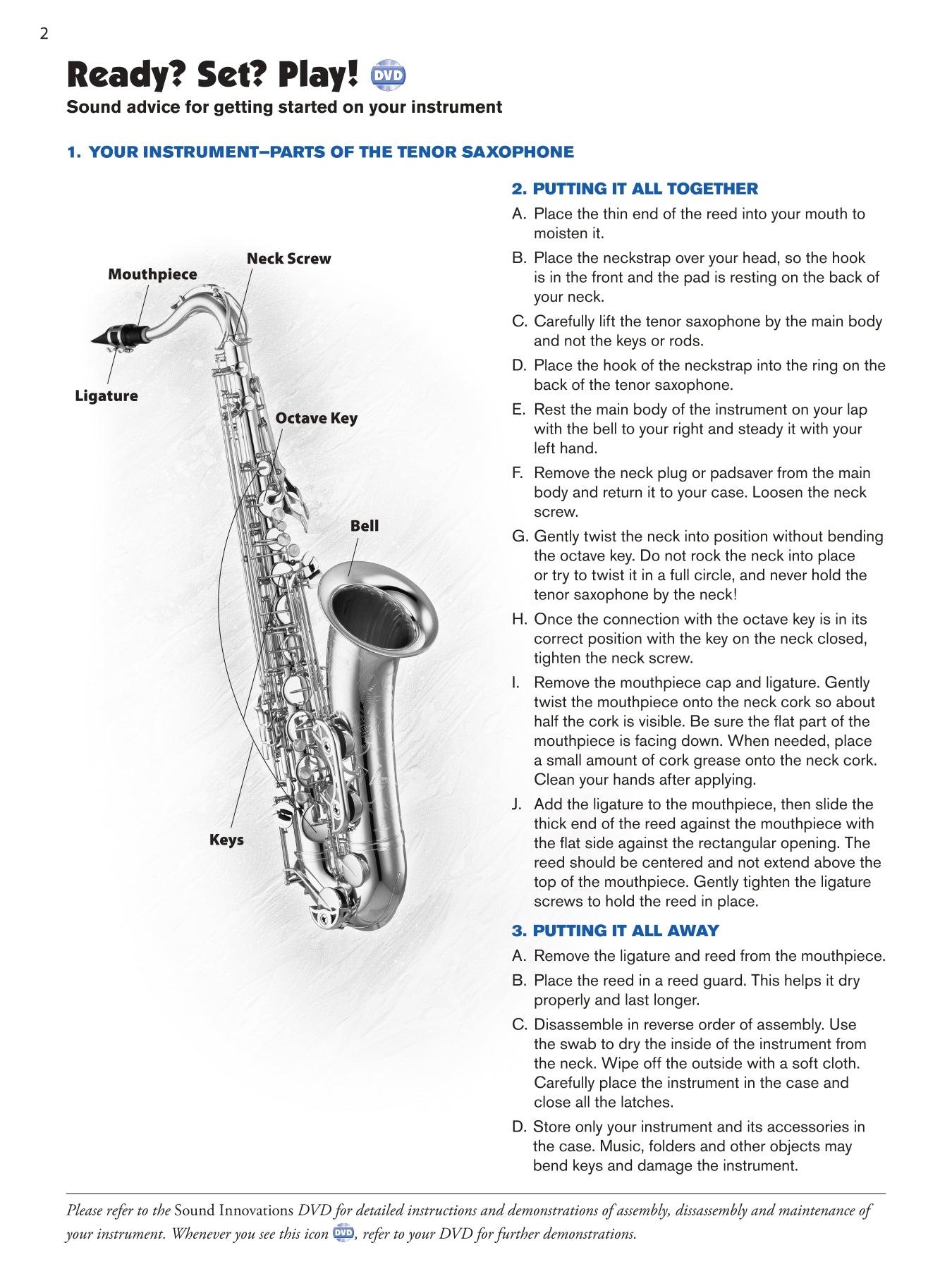 Sound Innovations - Bb Tenor Saxophone Book 1 with Online Media (Australian Edition)
