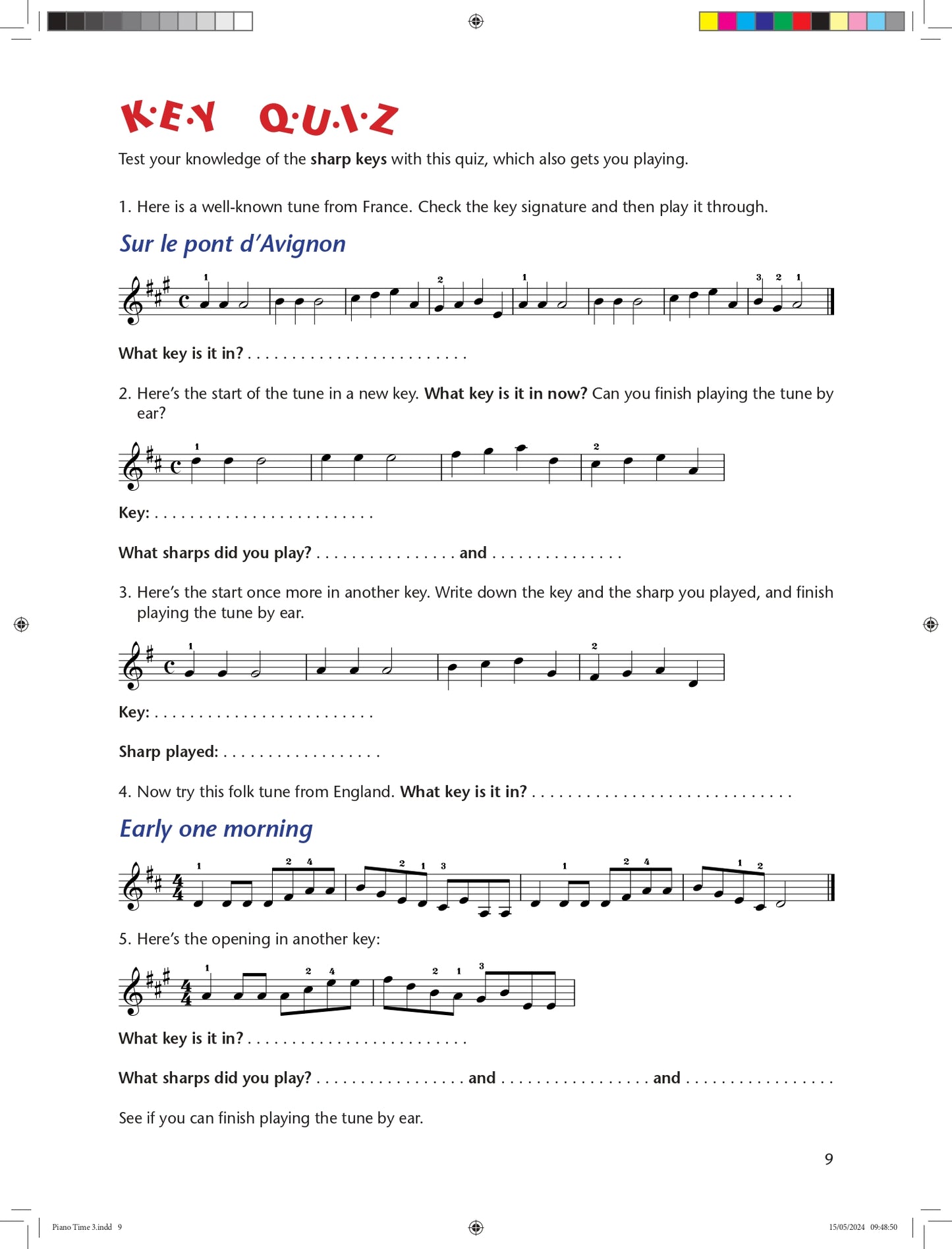 Piano Time 3 Book (New 2025+ 3rd Edition)