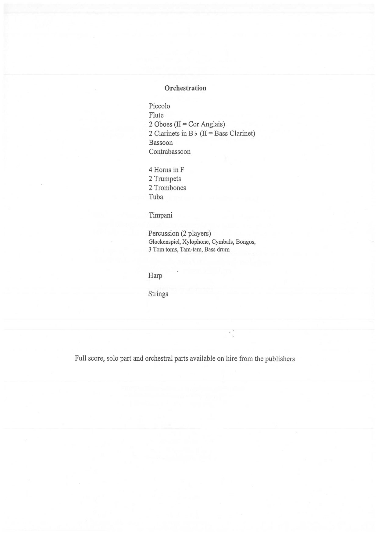Carl Vine - Piano Concerto No 1 - Two Piano Rehearsal Score Book