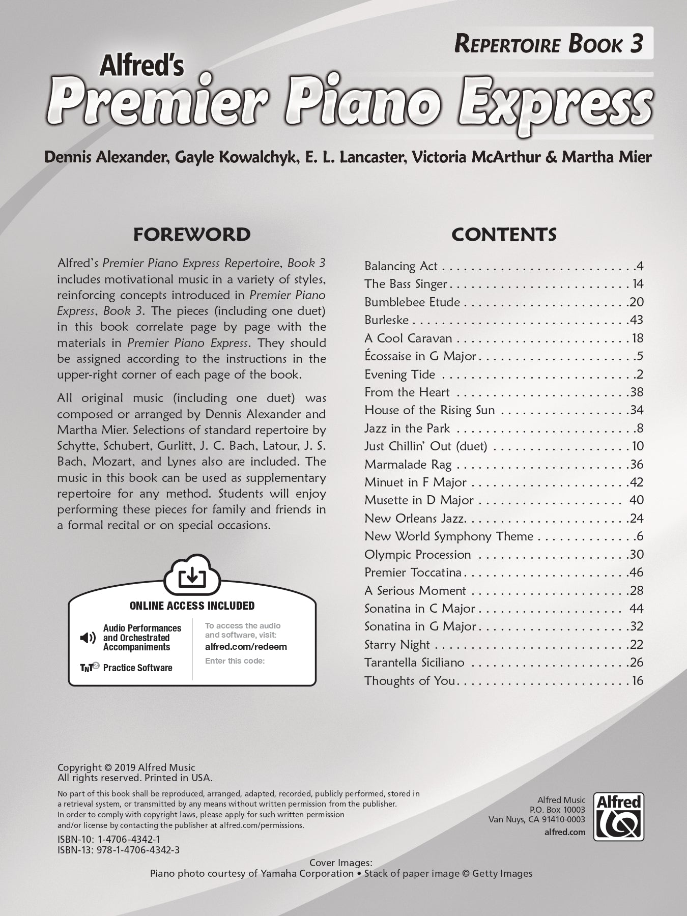 Alfred's Premier Piano Express Repertoire Book 3