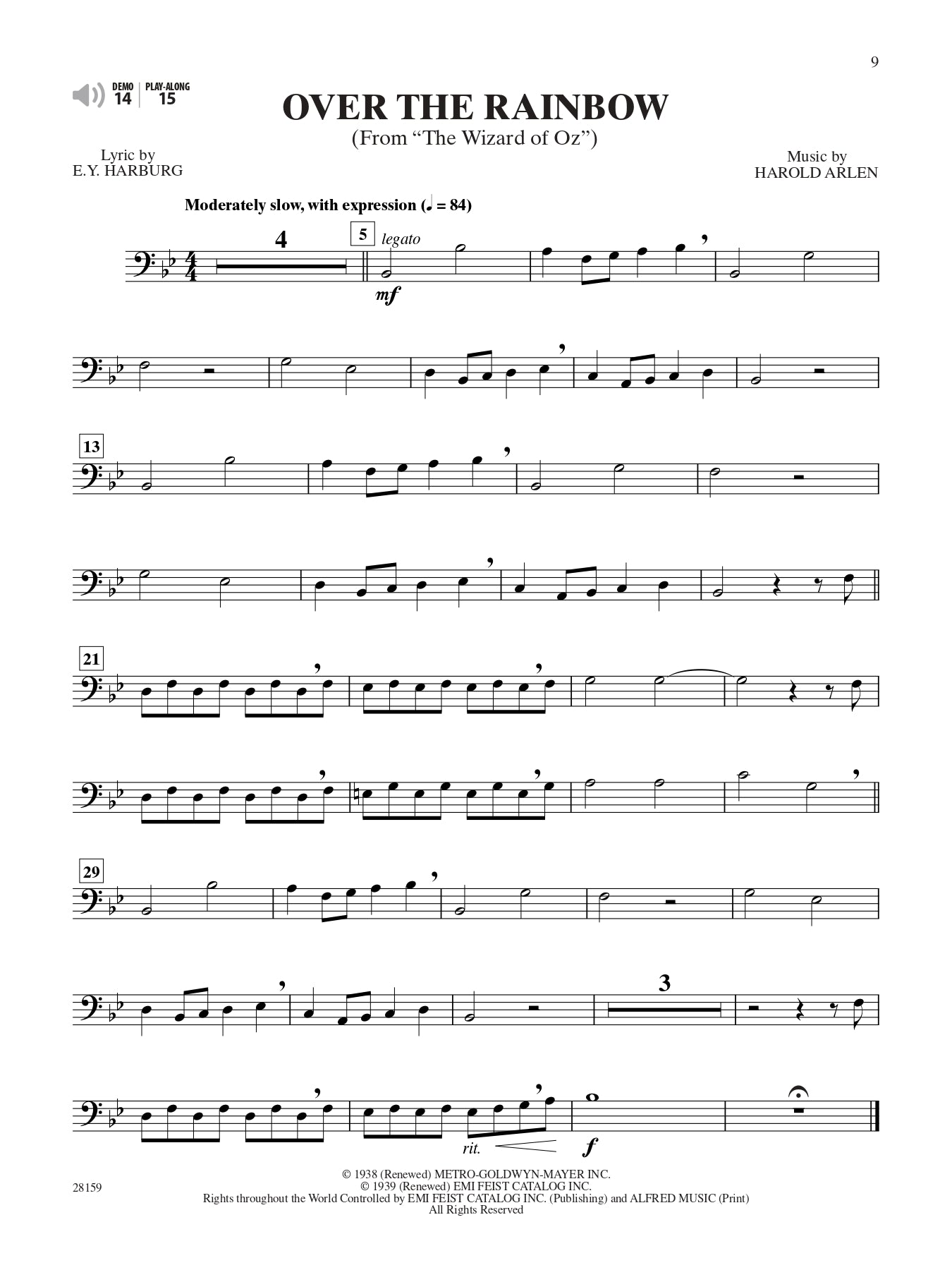 Easy Popular Movie Instrumental Solos Trombone Book/Ola