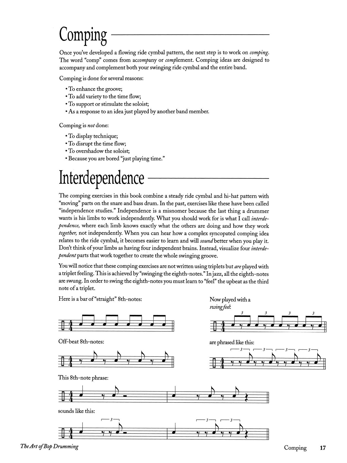 The Art Of Bop Drumming Book/Ola