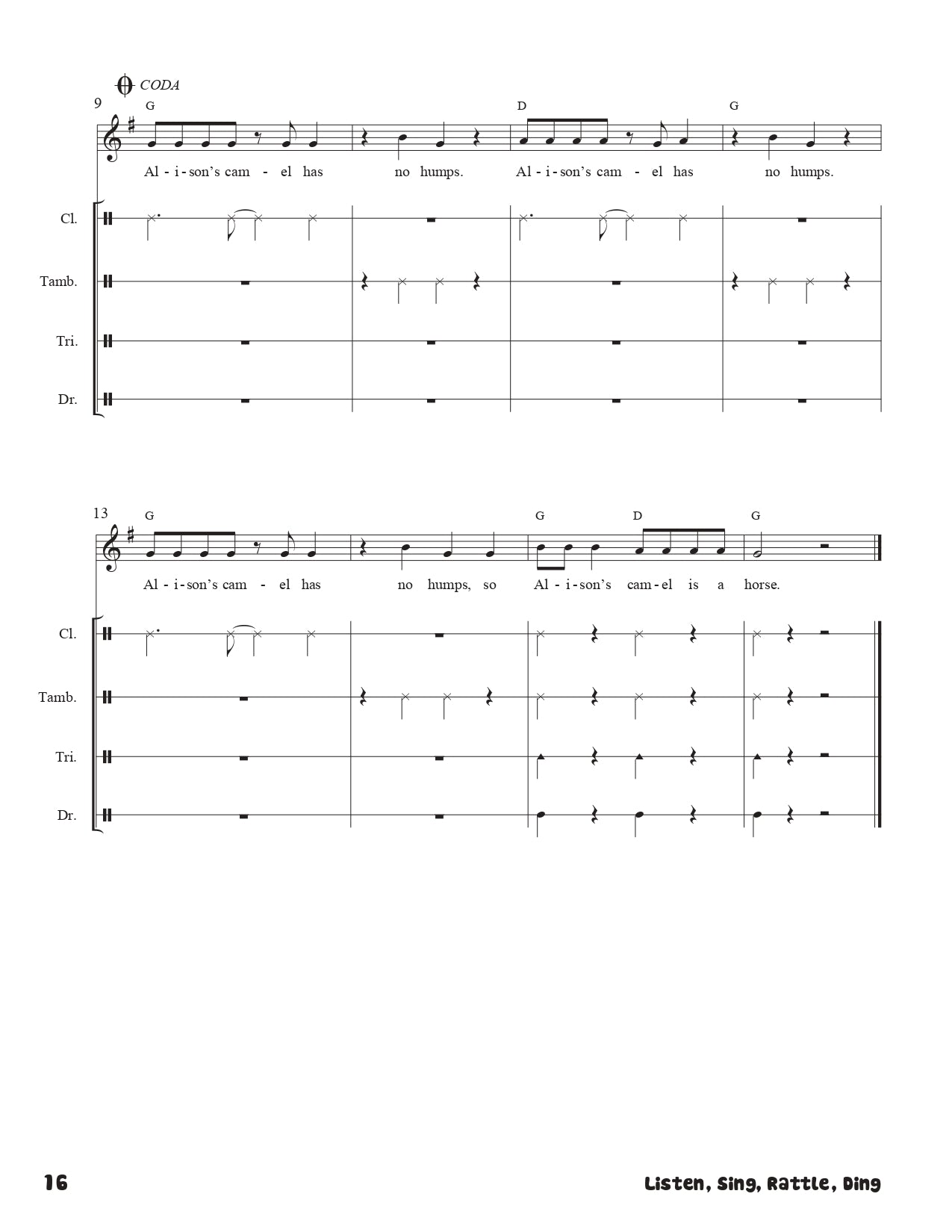 Listen, Sing, Rattle Ding Book/CD-Rom (Classroom Activity with Reproducible Pages)