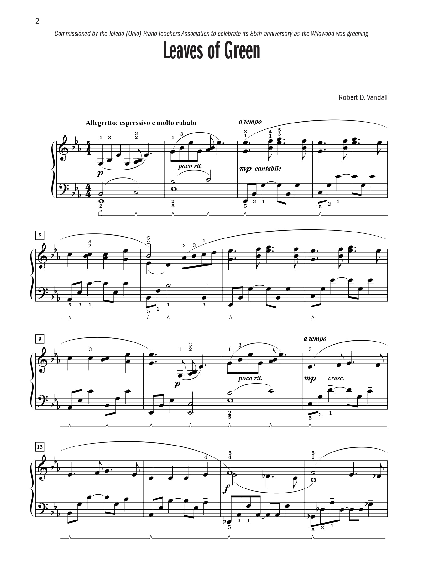 Vandall - Celebrated Lyrical Piano Solos - Book 5