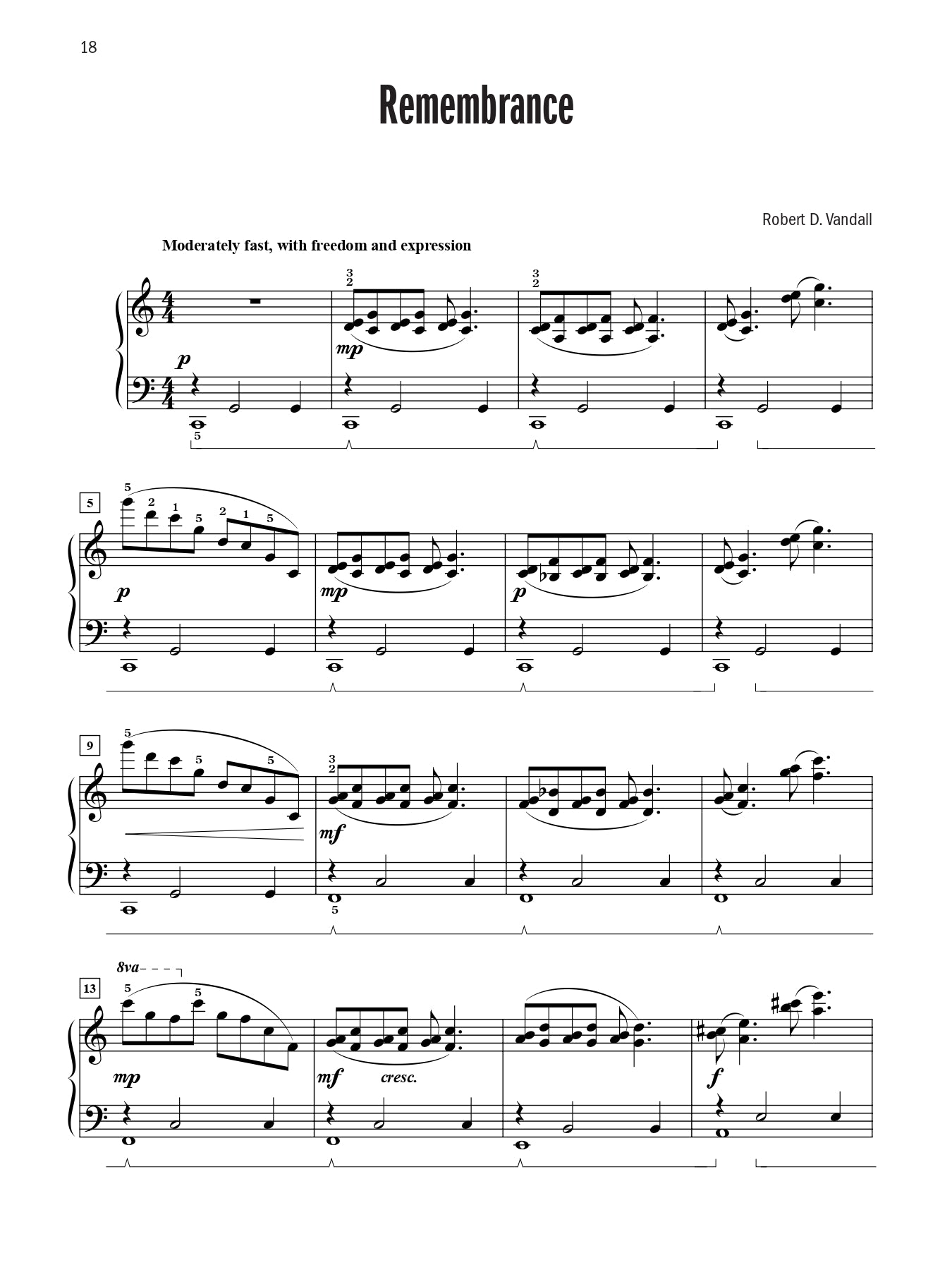 Vandall - Celebrated Lyrical Piano Solos - Book 5