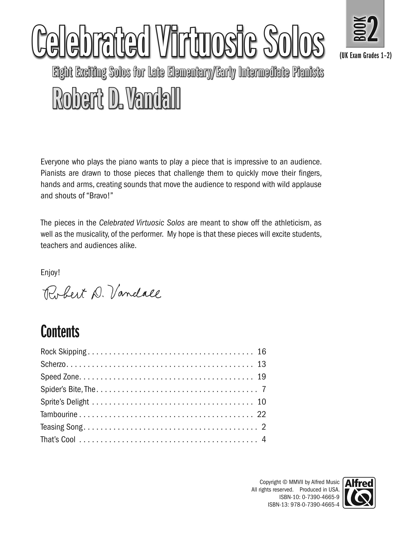 Vandall - Celebrated Virtuosic Piano Solos - Book 2
