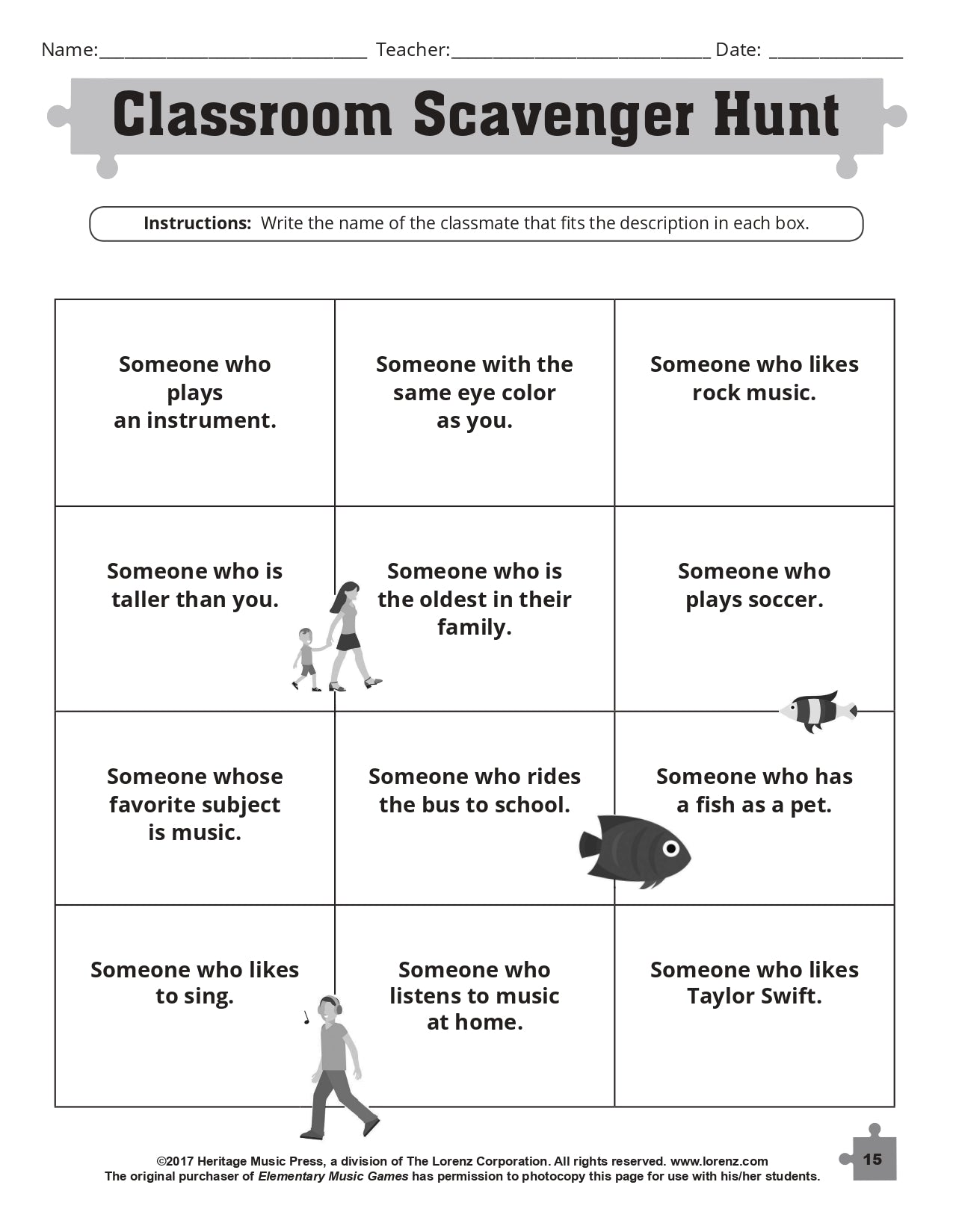 Elementary Music Games - Classroom Book with 20 Reproducible Games