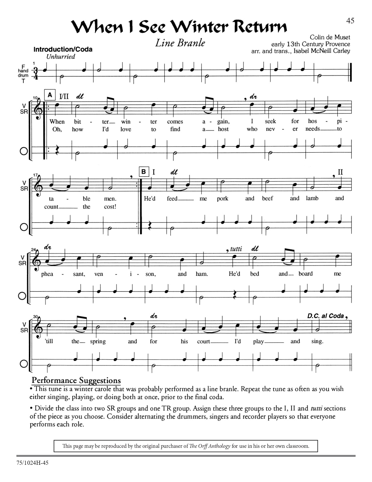 The Orff Anthology Book