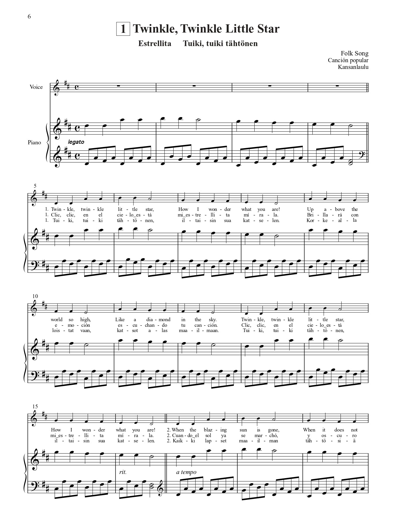 Suzuki Voice School Vol 1 Piano Accompaniment