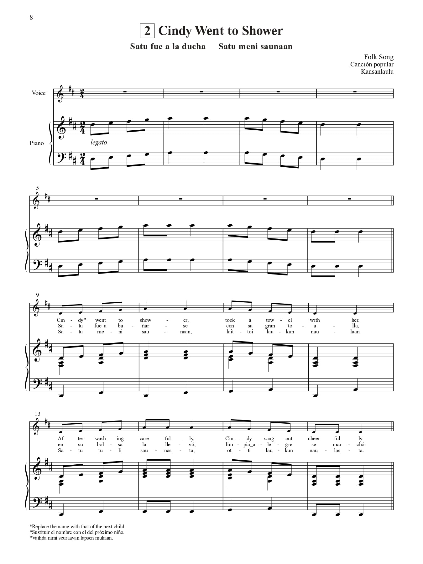 Suzuki Voice School Vol 1 Piano Accompaniment