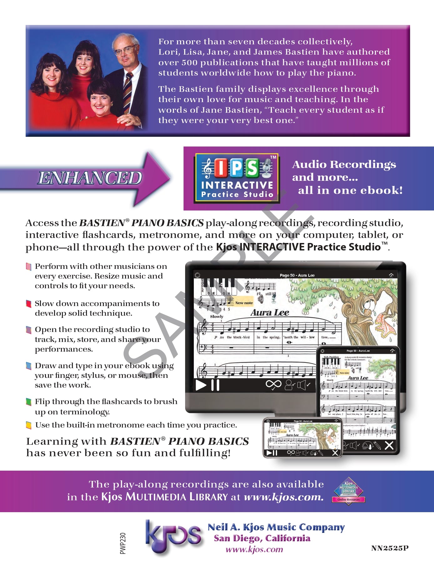 Bastien Piano Basics Enhanced: Young Beginner Primer A Book (Book and Media)