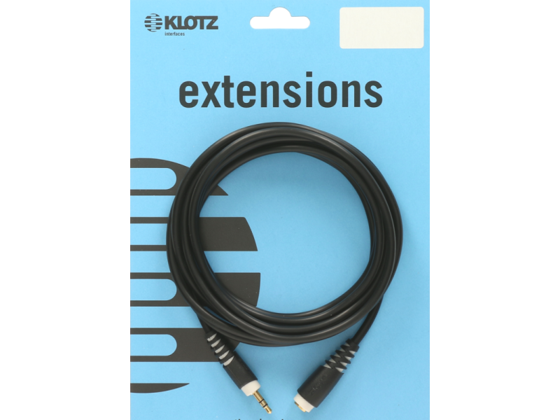 Klotz AS-EX Lightweight Headphone Extension TRS 6.3mm - TRS Socket 6.3mm - 6m