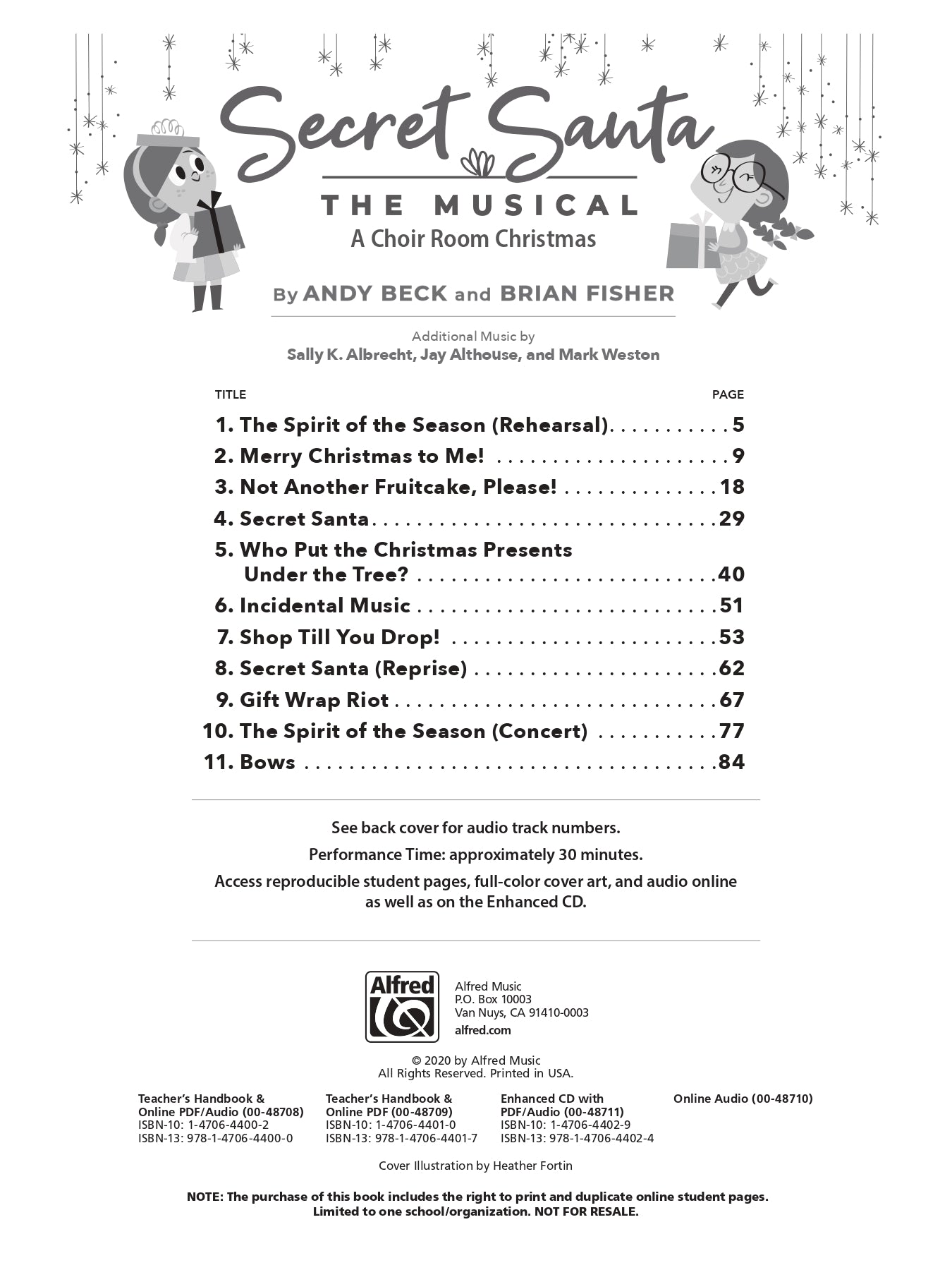 Secret Santa The Musical - Teachers Handbook with Reproducible Pages