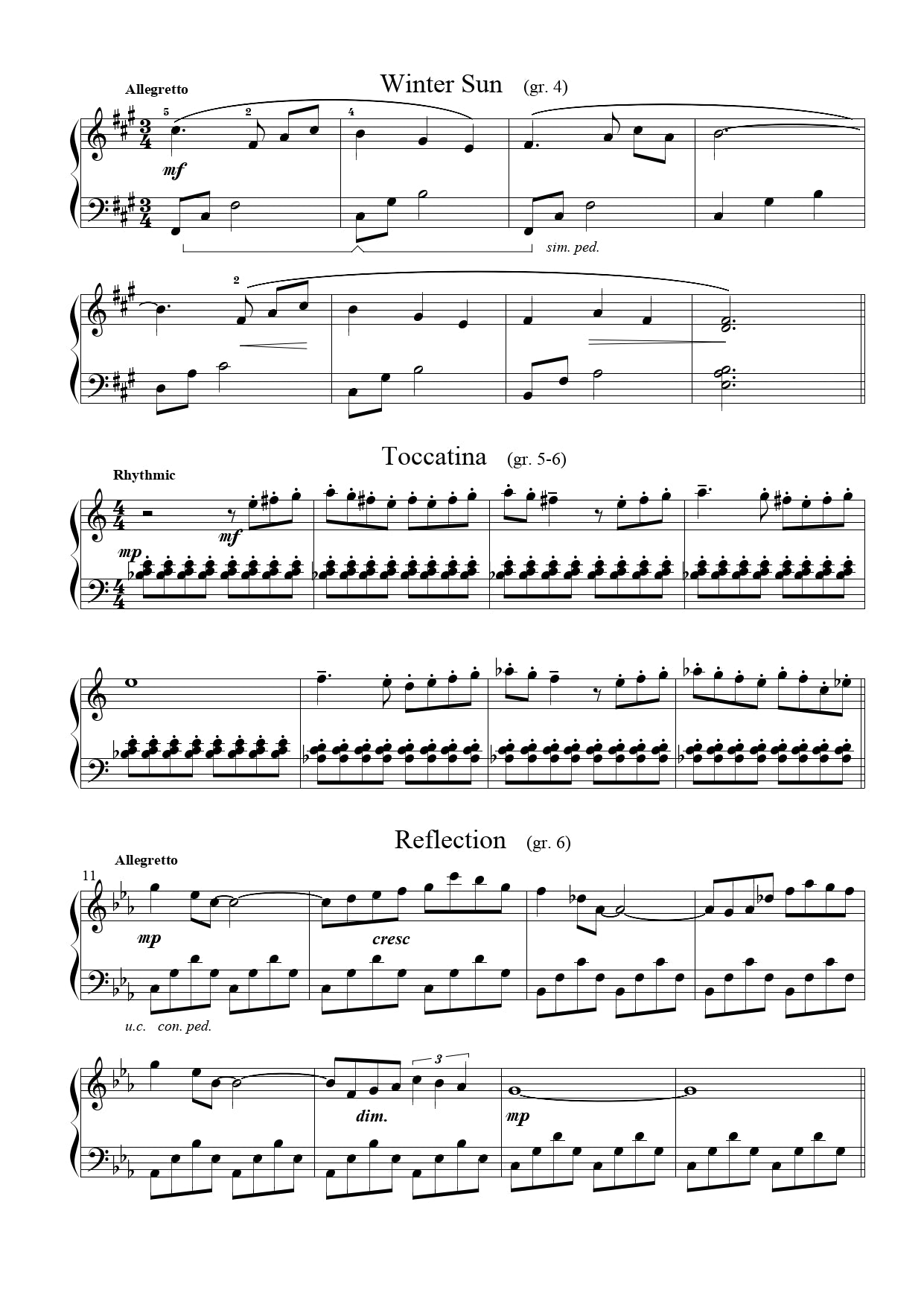 Kerin Bailey - 6 Sketches For Piano Book
