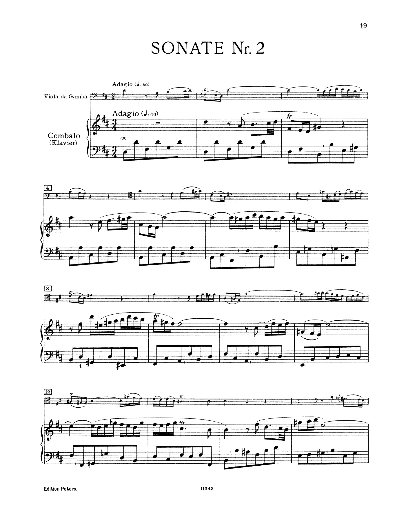 J.S Bach - 3 Viola Da Gamba Sonatas BWV 1027-1029 Viola with Piano Book