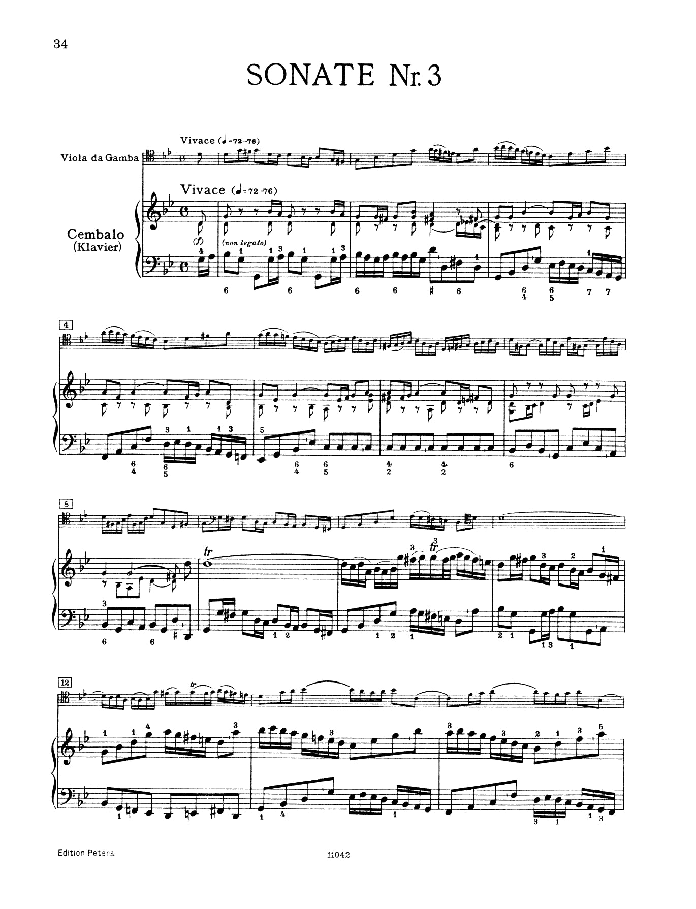 J.S Bach - 3 Viola Da Gamba Sonatas BWV 1027-1029 Viola with Piano Book