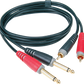 Klotz AT-CJ Unbalanced Pro Twin Cable With RCA And Jack Plugs - 3m