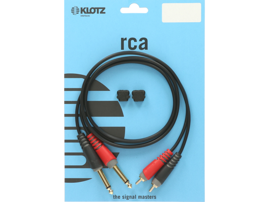 Klotz AT-CJ Unbalanced Pro Twin Cable With RCA And Jack Plugs - 2m