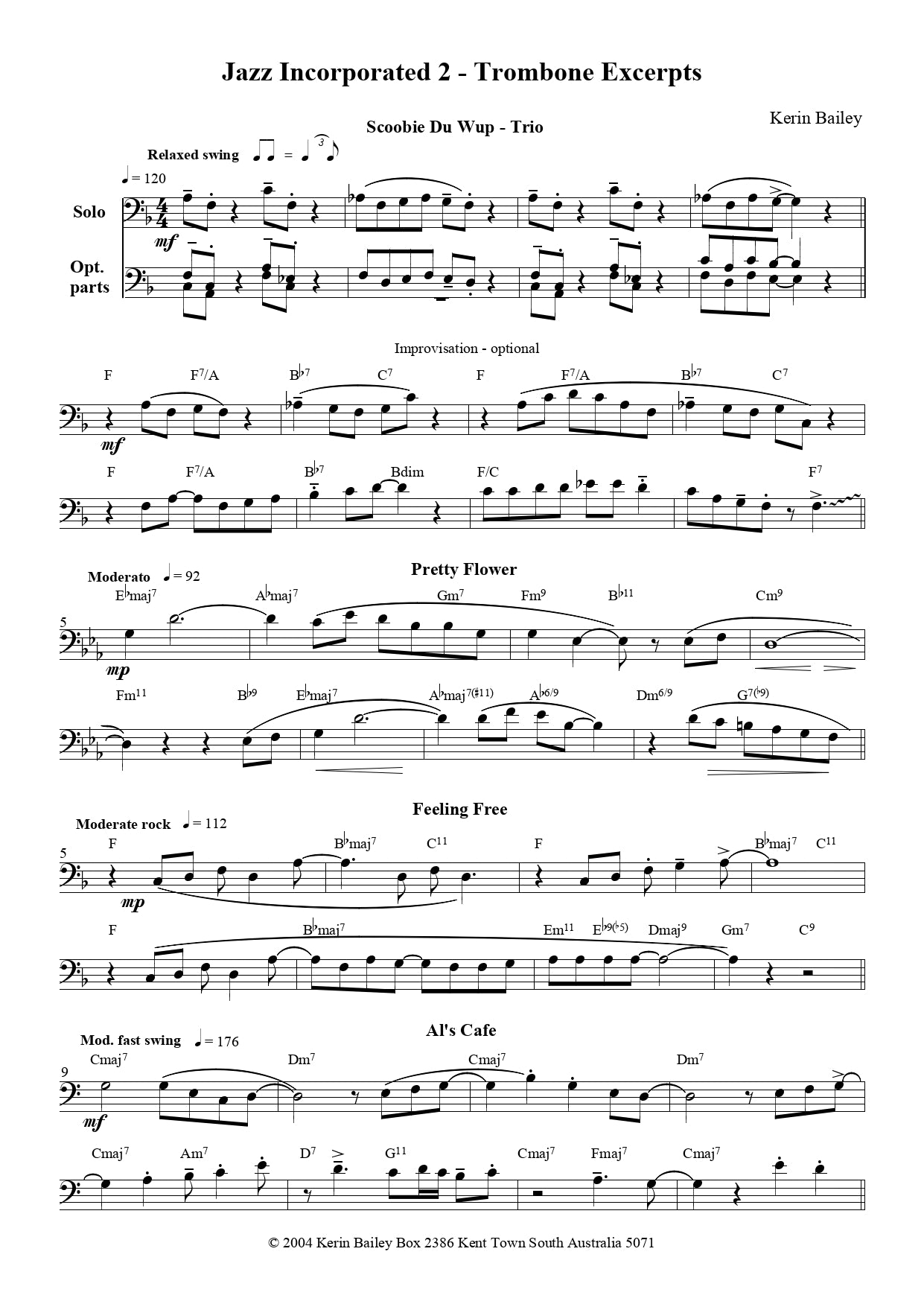Jazz Incorporated Trombone with Piano Accompaniment Book 2 (Book/Cd)