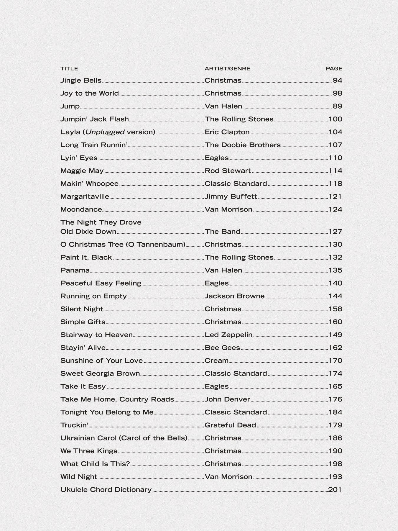 The Big Easy Ukulele Tab Songbook - Pop, Classic Rock, Jazz and More (62 Songs)