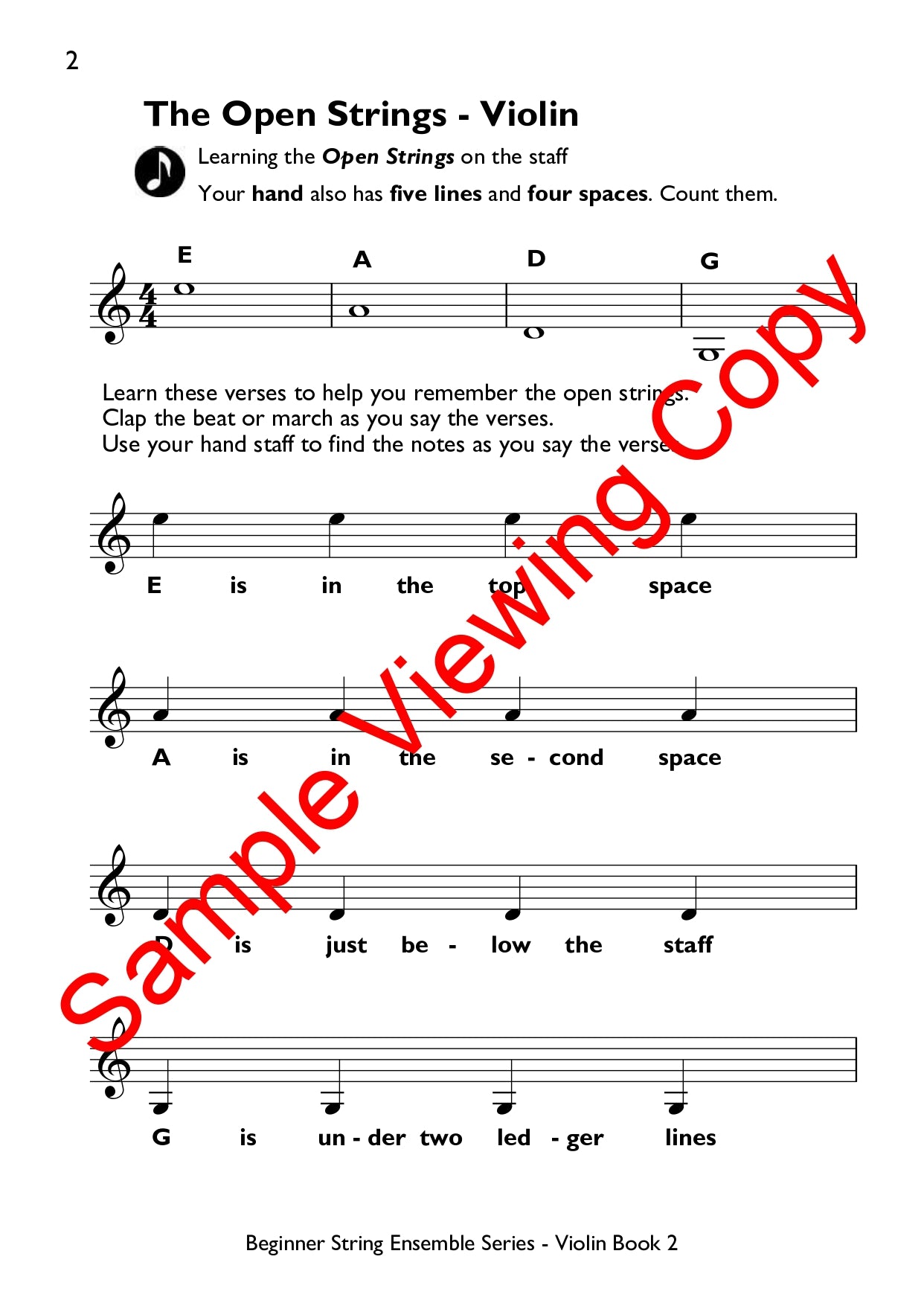 Beginner String Ensembles Series - Violin Book 2