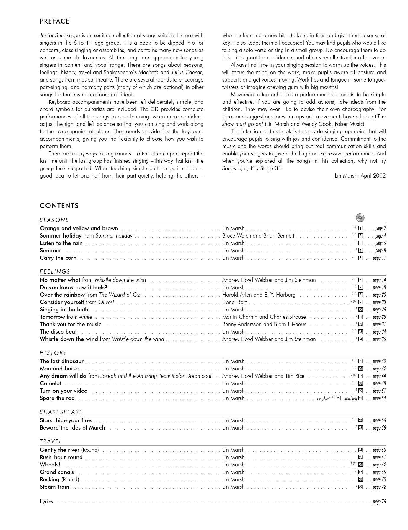 Junior Songscape Book/Cd
