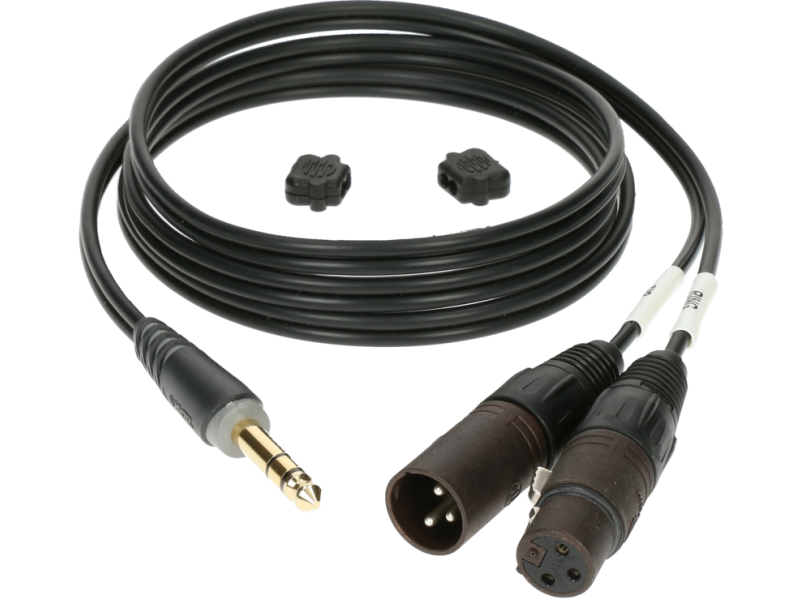 Klotz AY1X Y Cable - Lightweight - Insert  TRS 6.3mm - 2 X XLR 3P F/M - 3m