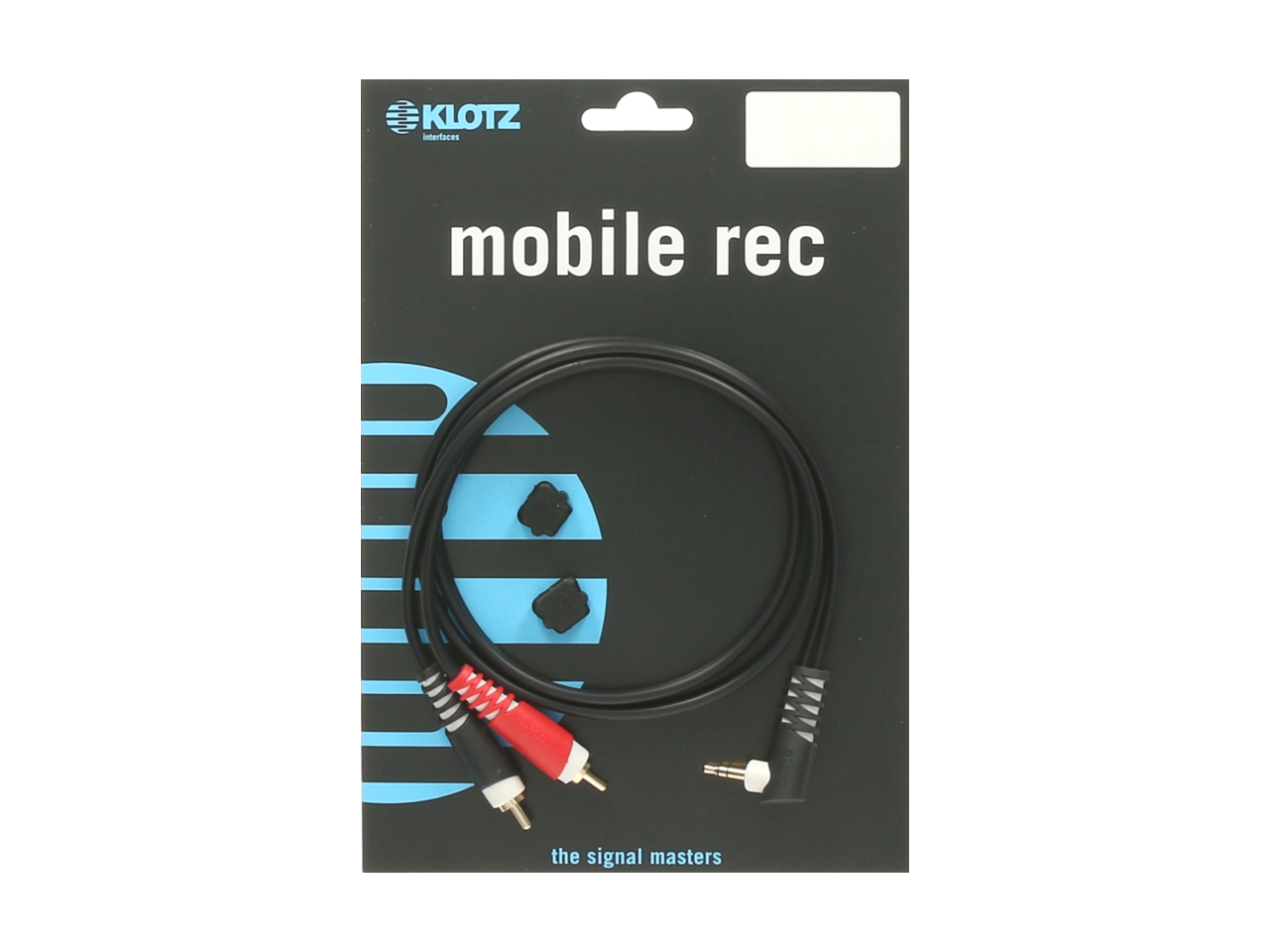 Klotz AY7A Y Cable - Lightweight Right Angle TRS 3.5mm - 2 X RCA - 3m