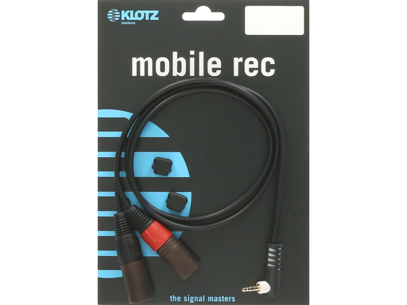 Klotz AY9A Y Cable - Lightweight Right Angle TRS 3.5mm - 2 X XLR M - 2m