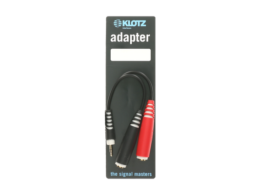 Klotz Y-ADAPTER Y Adapter - Short TRS 3.5mm - 2 X TS Socket 6.3mm - 0.2m