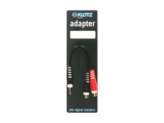 Klotz Y-ADAPTER Y Adapter - Short TRS 3.5mm - 2 X RCA Socket - 0.2m