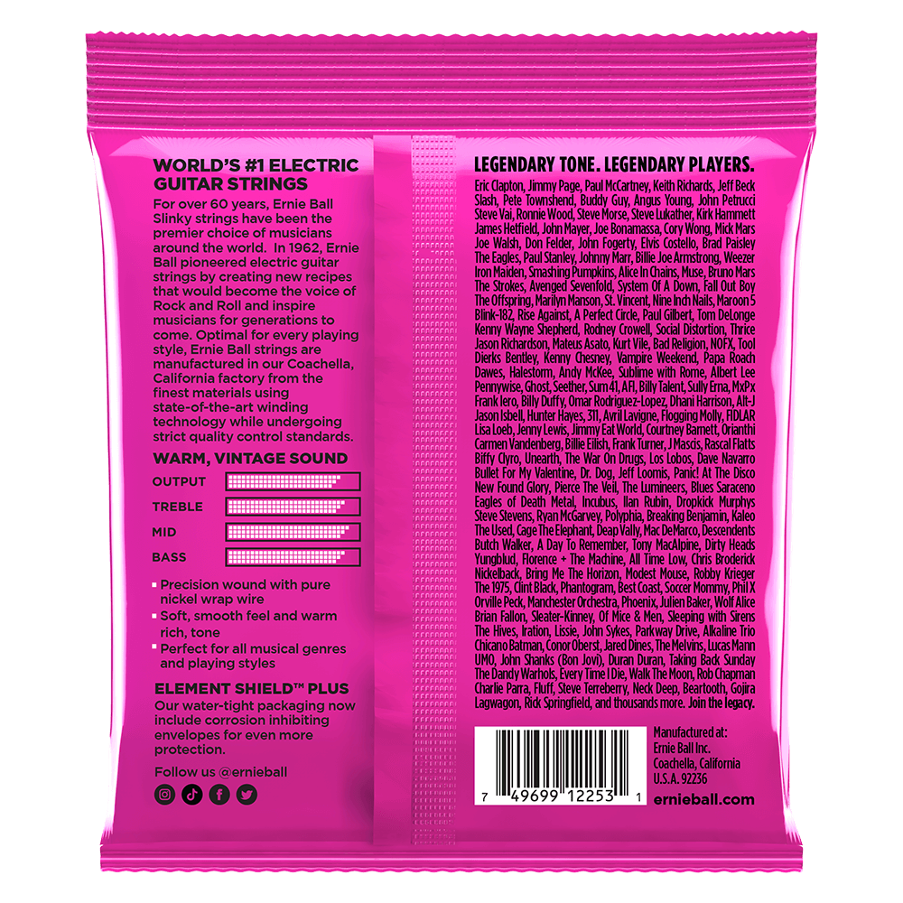 Ernie Ball Super Slinky Classic Rock n Roll Pure Nickel Electric Guitar Strings Set - 9-42 / 3-Pack