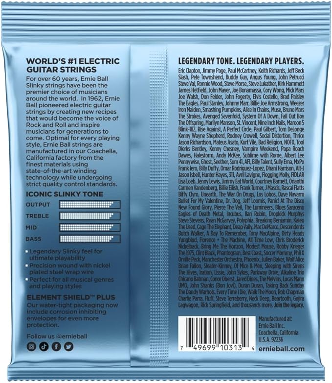 Ernie Ball Primo Slinky Nickel Wound Electric Guitar Strings Set - 9.5-44