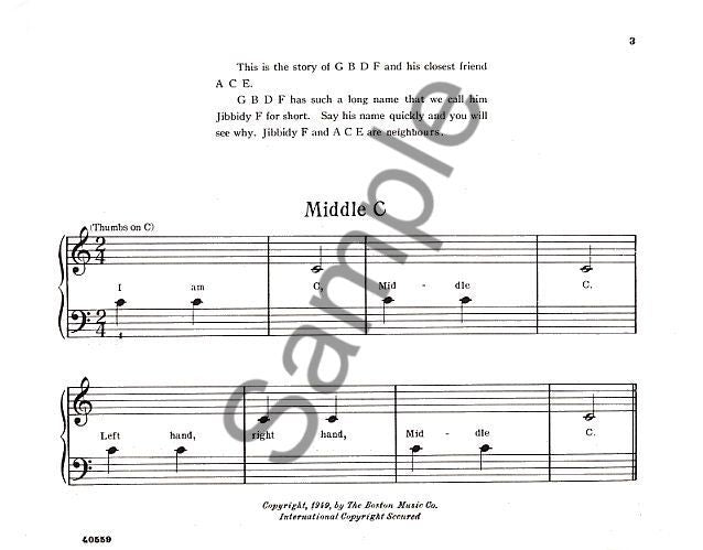 Jibbidy F And A-C-E - Childs 1st Piano Book