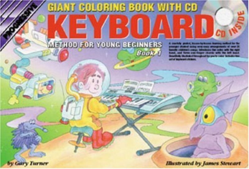 Progressive Electronic Keyboard Young Beginners - Giant Colouring Book with CD