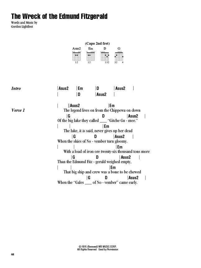 Best Of Gordon Lightfoot - Strum & Sing Book