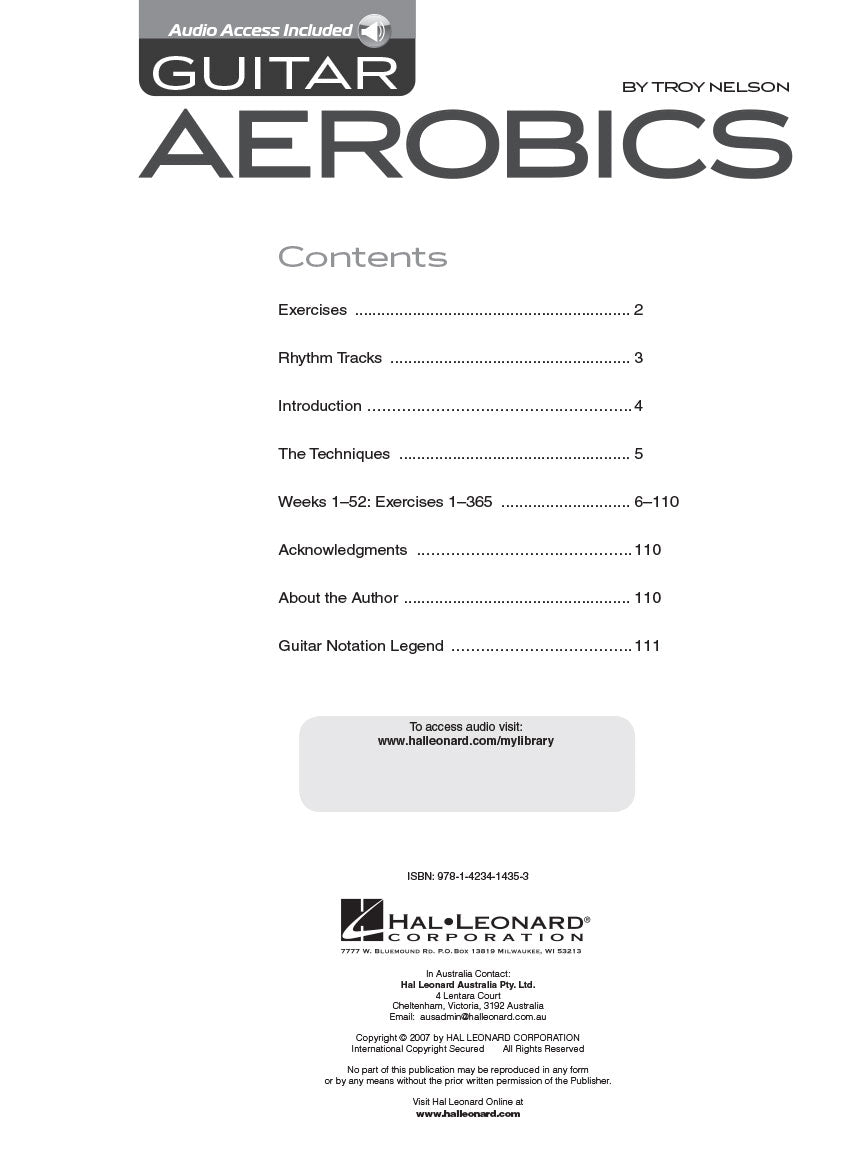 Guitar Aerobics 52 Week Workout Bk/Ola
